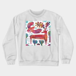 Owl, Deer and Hedgehog Crewneck Sweatshirt